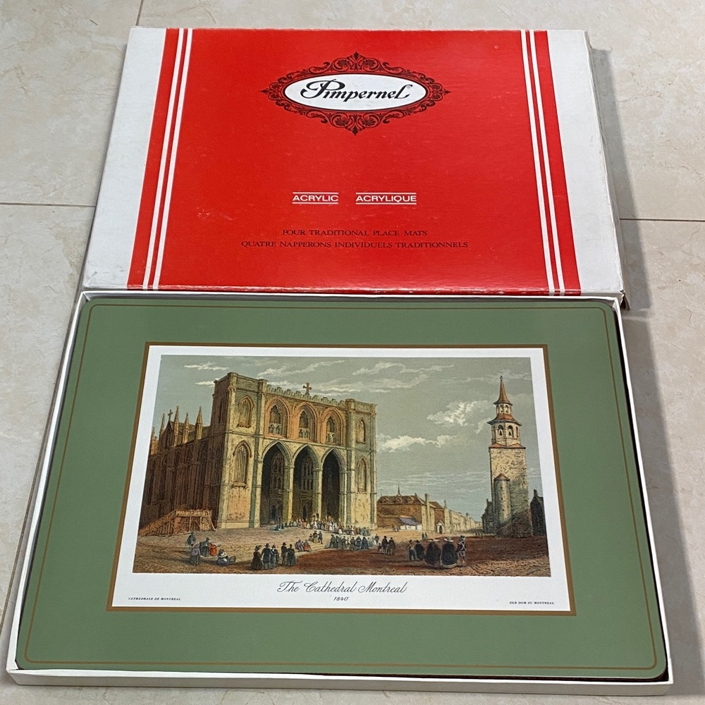 Pimpernel Large Place Mats Set of 4 Old Montreal